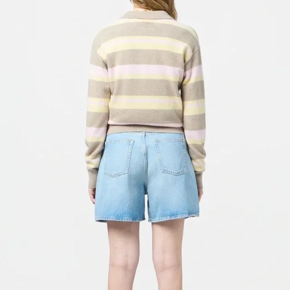 Guest in Residence COLLEGIATE STRIPE POLO in Taupe Combo - Picture 4 of 5